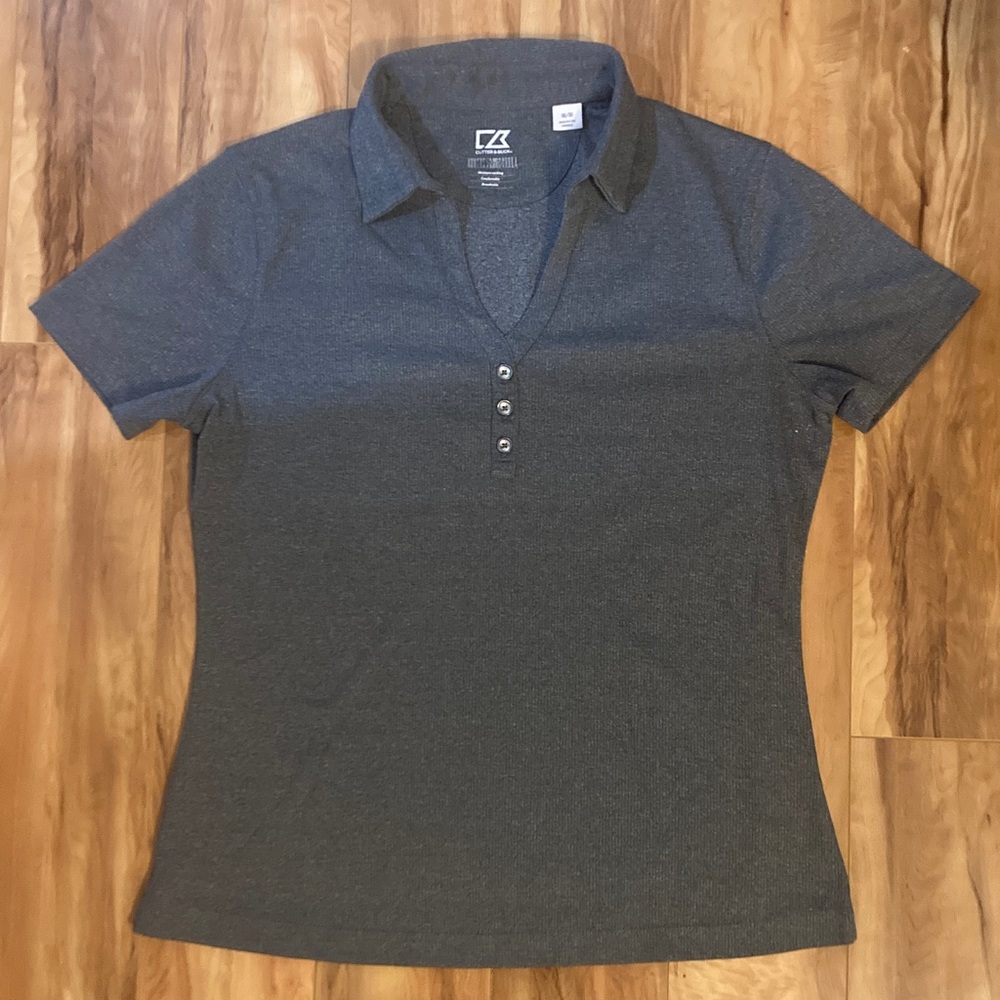 Cutter & Buck Women's Charcoal Button Shirt